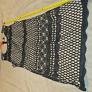 London Dress Company - Black Crochet - Size 14